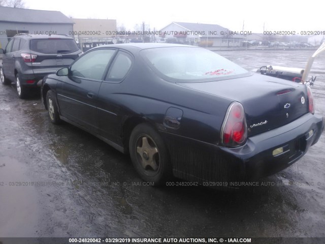 2G1WW12E839429431 - 2003 CHEVROLET MONTE CARLO LS შავი ფოტო 3