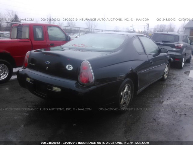 2G1WW12E839429431 - 2003 CHEVROLET MONTE CARLO LS შავი ფოტო 4