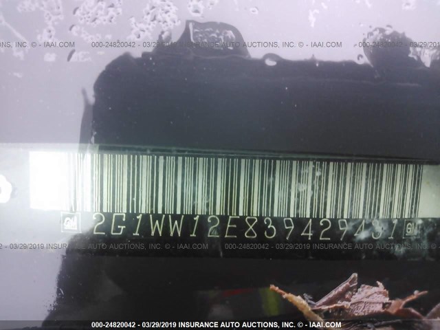 2G1WW12E839429431 - 2003 CHEVROLET MONTE CARLO LS შავი ფოტო 9