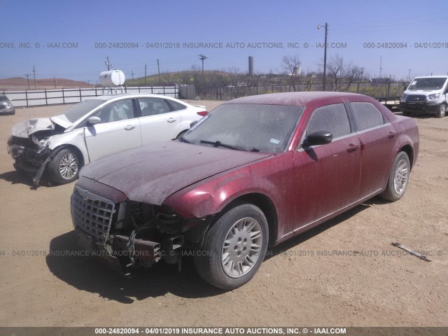 2C3KA43R27H648005 - 2007 CHRYSLER 300 RED photo 2