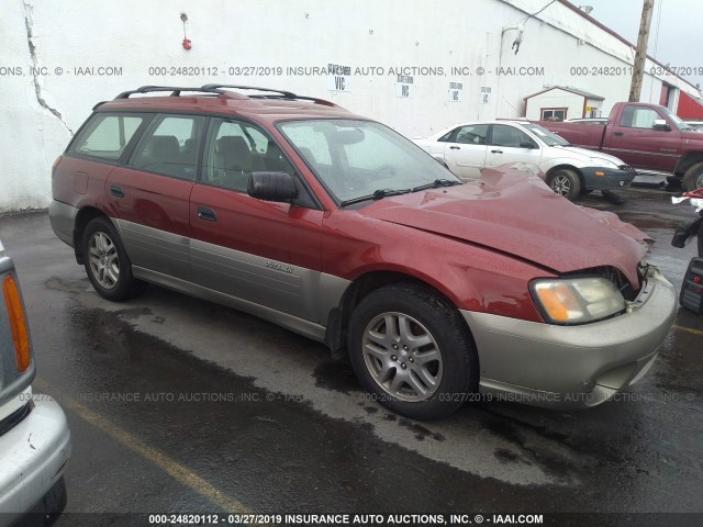 4S3BH675447613192 - 2004 SUBARU LEGACY OUTBACK AWP RED photo 1