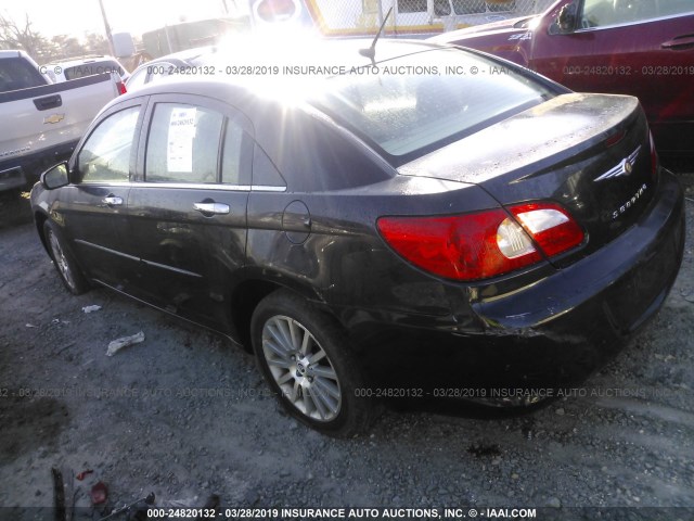 1C3LC66K37N693972 - 2007 CHRYSLER SEBRING LIMITED BLACK photo 3