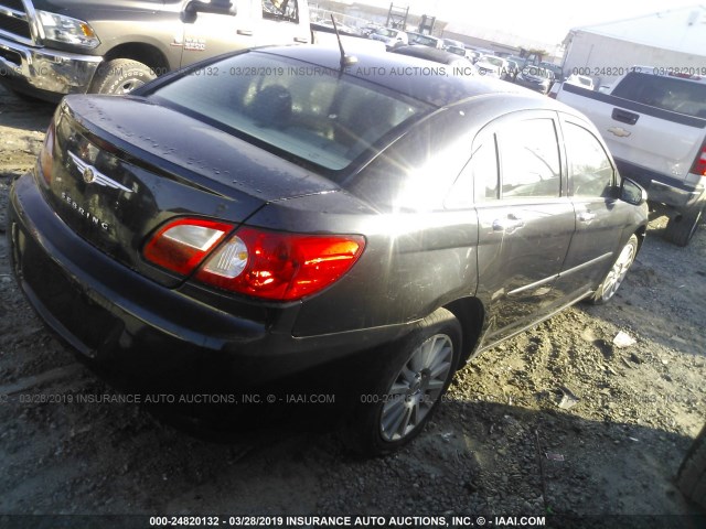 1C3LC66K37N693972 - 2007 CHRYSLER SEBRING LIMITED BLACK photo 4