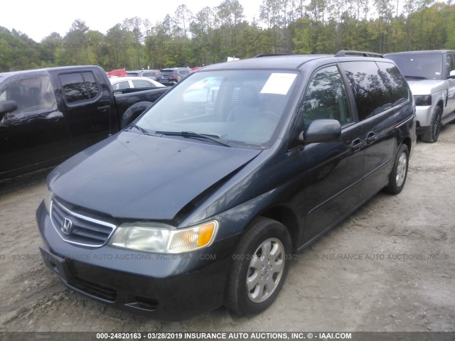 5FNRL18044B143582 - 2004 HONDA ODYSSEY EXL Dark Blue photo 2