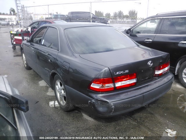 JT8BF28G710316855 - 2001 LEXUS ES 300 GRAY photo 3