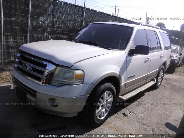 1FMFU17568LA62045 - 2008 FORD EXPEDITION EDDIE BAUER WHITE photo 2