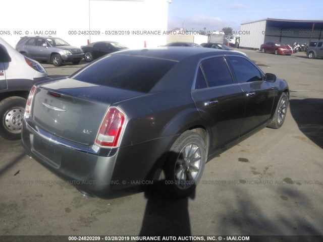 2C3CA5CG9BH533760 - 2011 CHRYSLER 300 LIMITED GRAY photo 4