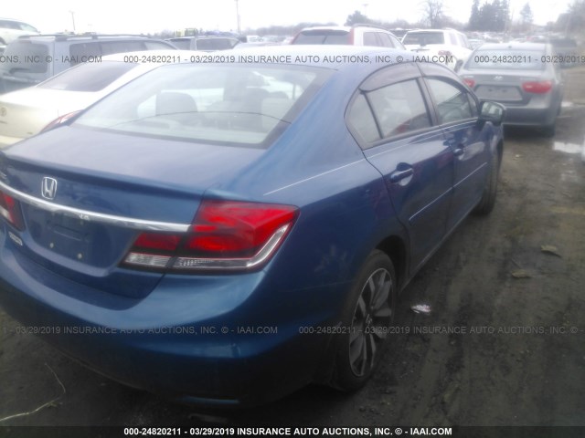 19XFB2F94FE019219 - 2015 HONDA CIVIC EXL BLUE photo 4