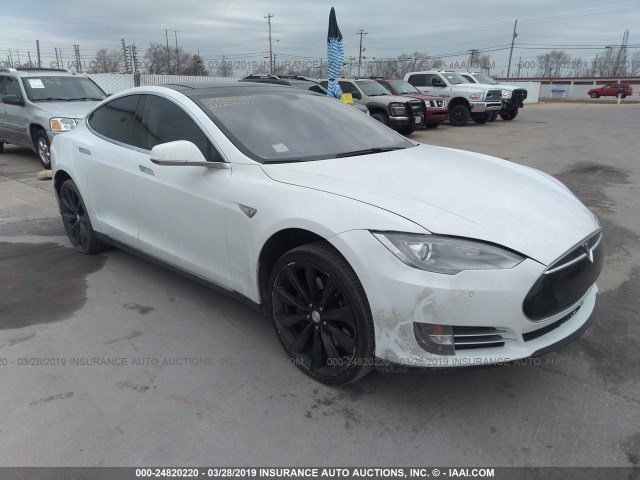 5YJSA1CN1DFP06338 - 2013 TESLA MODEL S WHITE photo 1