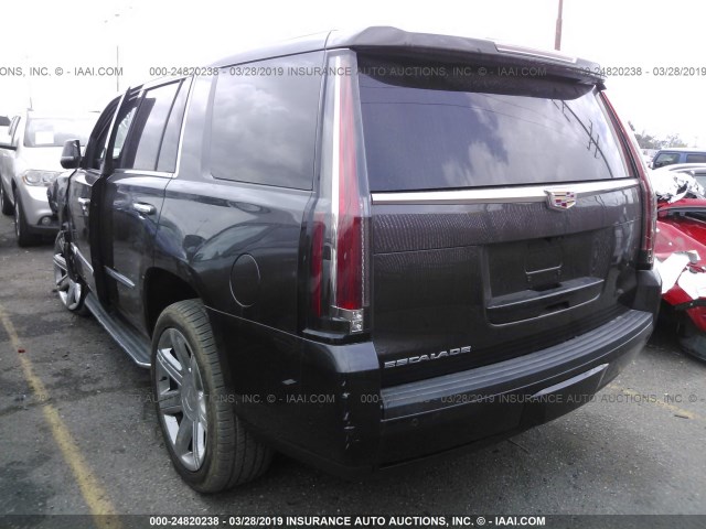 1GYS4CKJ4HR132538 - 2017 CADILLAC ESCALADE PREMIUM LUXURY GRAY photo 3