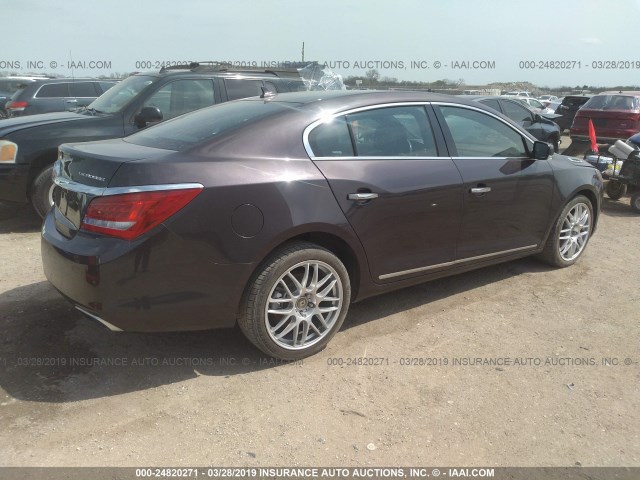 1G4GB5G36EF229000 - 2014 BUICK LACROSSE BURGUNDY photo 4