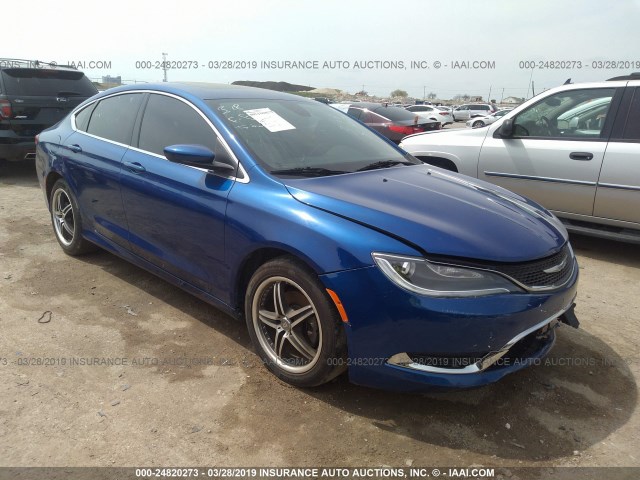 1C3CCCABXFN674419 - 2015 CHRYSLER 200 LIMITED BLUE photo 1