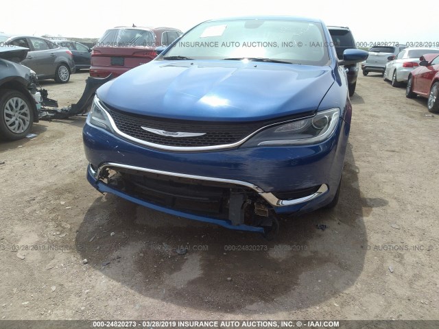 1C3CCCABXFN674419 - 2015 CHRYSLER 200 LIMITED BLUE photo 6