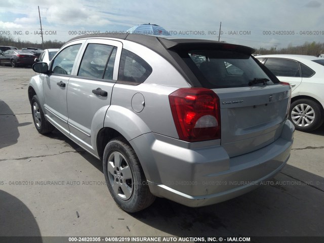 1B3HB28B28D717522 - 2008 DODGE CALIBER GRAY photo 3