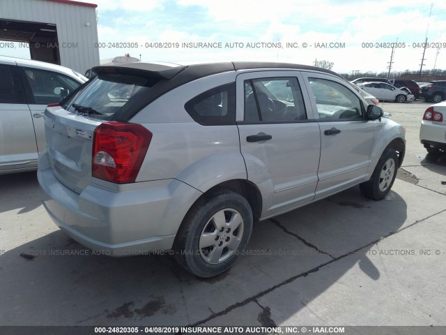 1B3HB28B28D717522 - 2008 DODGE CALIBER GRAY photo 4