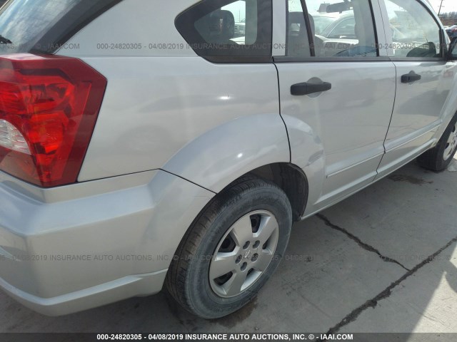 1B3HB28B28D717522 - 2008 DODGE CALIBER GRAY photo 6