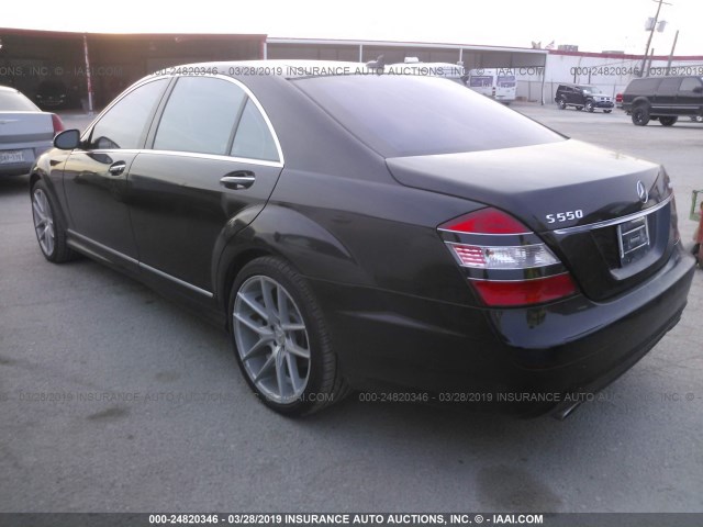 WDDNG86X68A223949 - 2008 MERCEDES-BENZ S 550 4MATIC BLACK photo 3