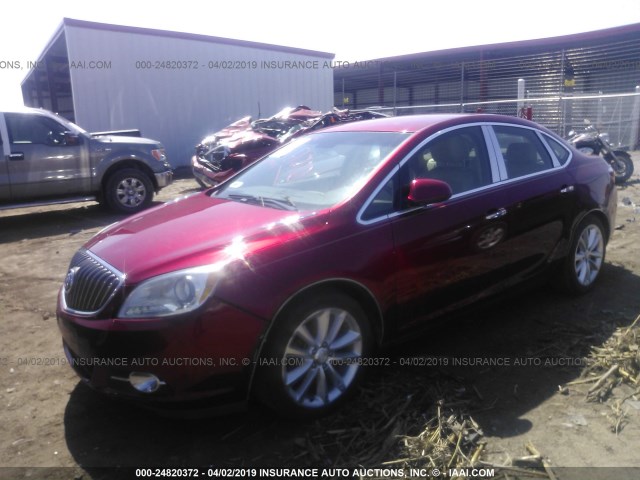 1G4PR5SK1C4170022 - 2012 BUICK VERANO CONVENIENCE RED photo 2