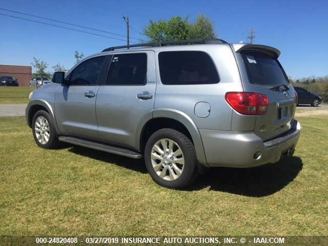 5TDYY5G13AS023102 - 2010 TOYOTA SEQUOIA SILVER photo 3