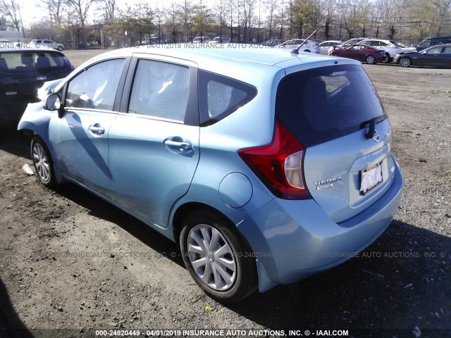 3N1CE2CP0EL408420 - 2014 NISSAN VERSA NOTE S/S PLUS/SV/SL BLUE photo 3