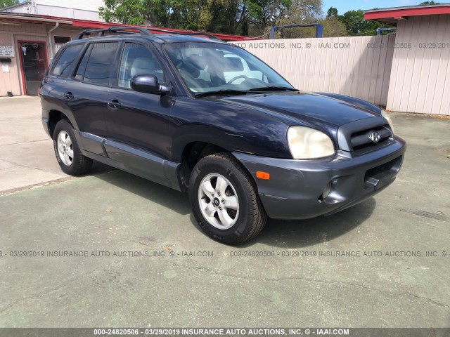 KM8SC13E35U892267 - 2005 HYUNDAI SANTA FE GLS/LX Dark Blue photo 1