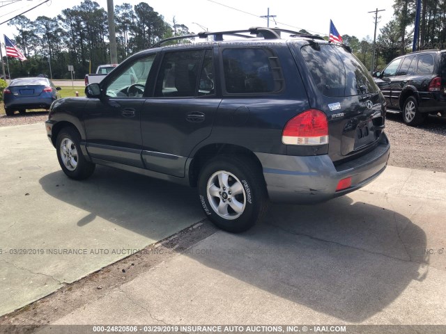 KM8SC13E35U892267 - 2005 HYUNDAI SANTA FE GLS/LX Dark Blue photo 3