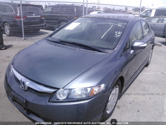 JHMFA3F24AS001013 - 2010 HONDA CIVIC HYBRID GRAY photo 2