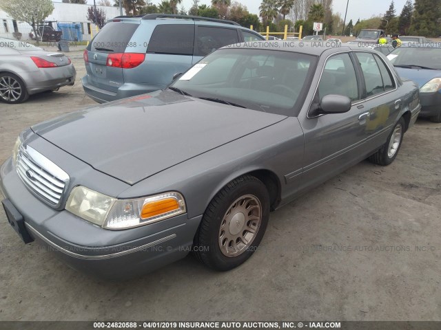 2FAFP74W7XX238149 - 1999 FORD CROWN VICTORIA LX GRAY photo 2