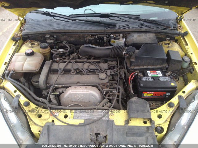 3FAFP3138YR257103 - 2000 FORD FOCUS ZX3 YELLOW photo 10