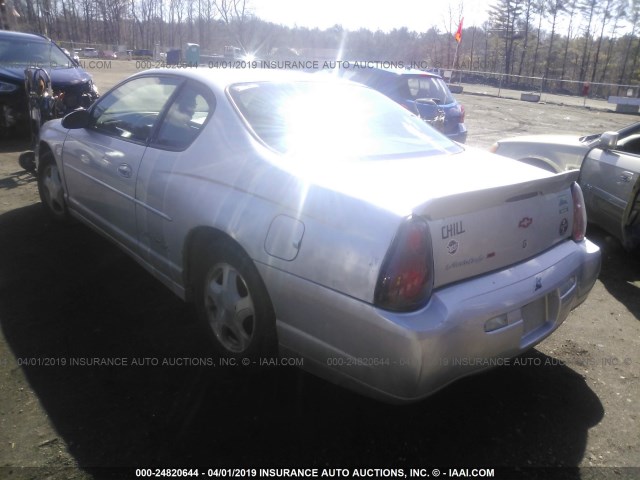 2G1WX15K939234436 - 2003 CHEVROLET MONTE CARLO SS ვერცხლისფერი ფოტო 3