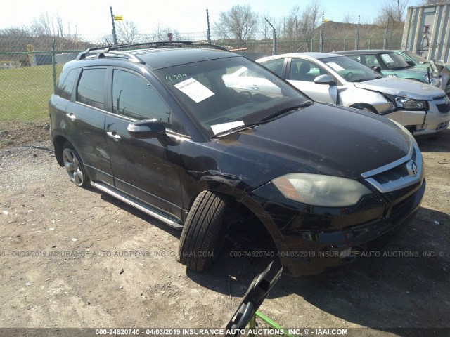 5J8TB18577A005862 - 2007 ACURA RDX TECHNOLOGY BLACK photo 1