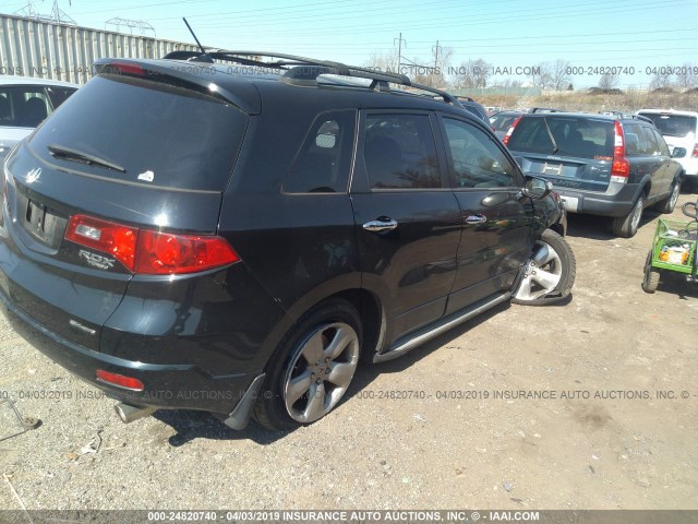 5J8TB18577A005862 - 2007 ACURA RDX TECHNOLOGY BLACK photo 4