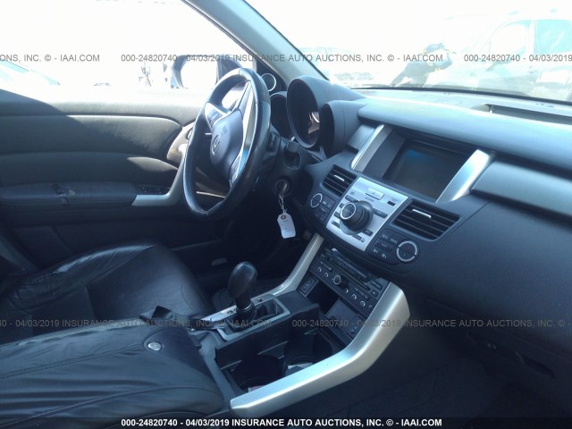 5J8TB18577A005862 - 2007 ACURA RDX TECHNOLOGY BLACK photo 5