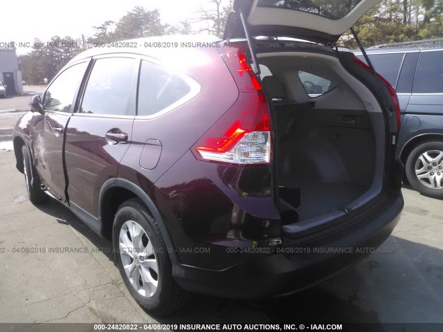 5J6RM4H76EL038661 - 2014 HONDA CR-V EXL RED photo 3