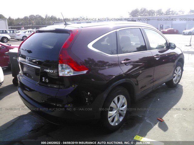 5J6RM4H76EL038661 - 2014 HONDA CR-V EXL RED photo 4