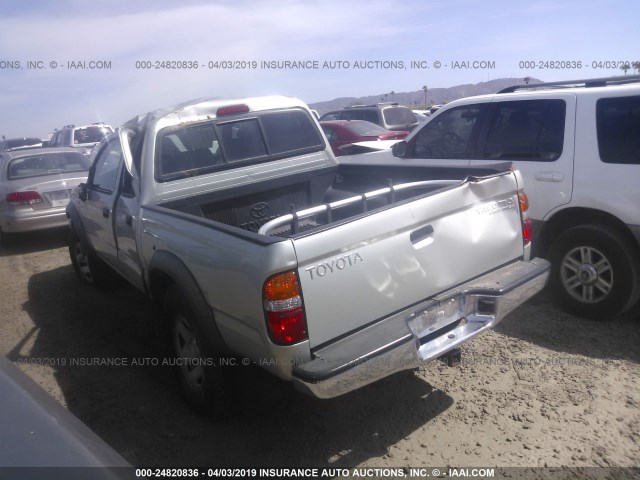5TEGM92N51Z807213 - 2001 TOYOTA TACOMA DOUBLE CAB PRERUNNER SILVER photo 3