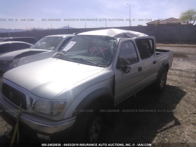 5TEGM92N51Z807213 - 2001 TOYOTA TACOMA DOUBLE CAB PRERUNNER SILVER photo 6