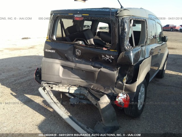 5J6YH28583L010215 - 2003 HONDA ELEMENT EX BLACK photo 6