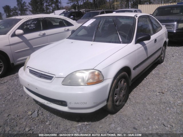 1HGEJ6121WL087213 - 1998 HONDA CIVIC DX WHITE photo 2