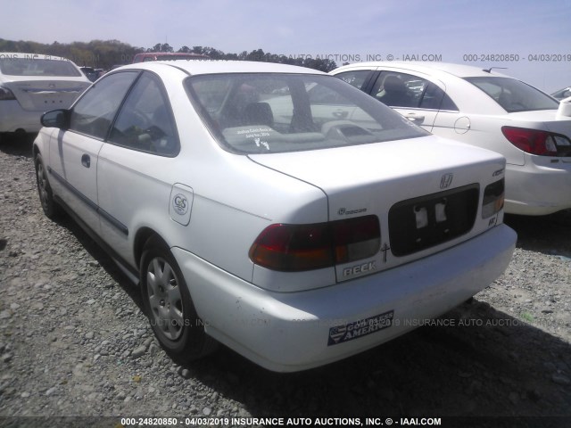 1HGEJ6121WL087213 - 1998 HONDA CIVIC DX WHITE photo 3