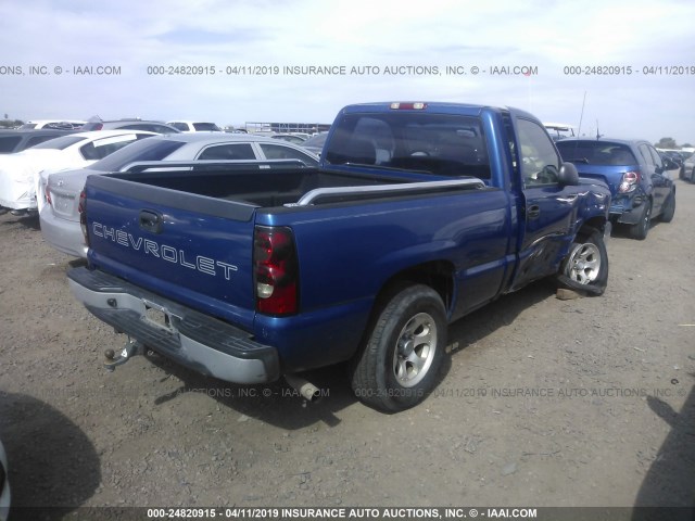 1GCEC14X84Z164981 - 2004 CHEVROLET SILVERADO C1500 BLUE photo 4