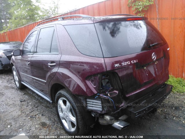 4JGBB22E88A376471 - 2008 MERCEDES-BENZ ML 320 CDI BURGUNDY photo 3