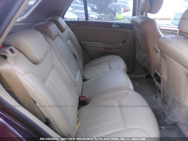 4JGBB22E88A376471 - 2008 MERCEDES-BENZ ML 320 CDI BURGUNDY photo 7