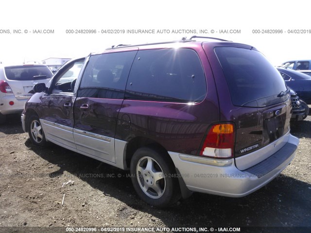 2FMDA5344XBB62521 - 1999 FORD WINDSTAR SEL MAROON photo 3