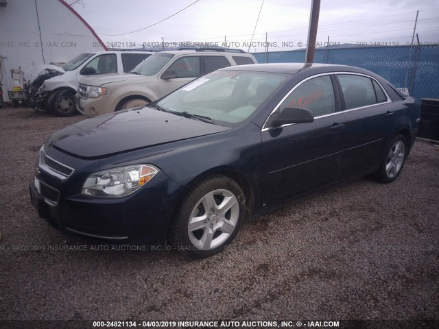 1G1ZG57B49F187477 - 2009 CHEVROLET MALIBU LS BLUE photo 2