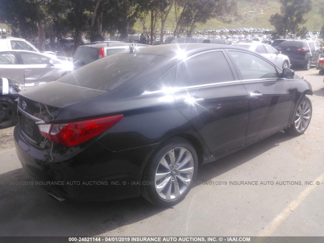 5NPEC4AC9BH085424 - 2011 HYUNDAI SONATA SE/LIMITED BLACK photo 4