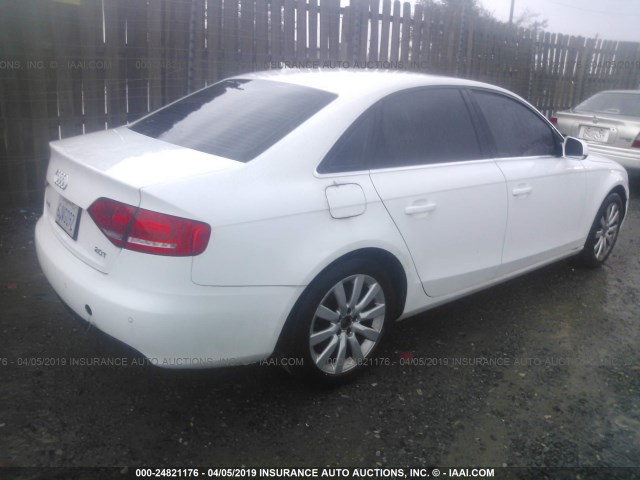 WAUEFAFL6AN008746 - 2010 AUDI A4 PREMIUM PLUS WHITE photo 4