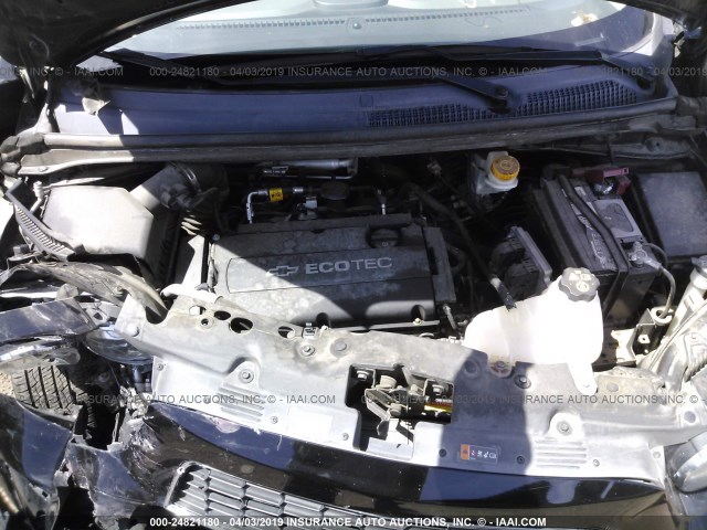 1G1JA5SH8C4121902 - 2012 CHEVROLET SONIC LS BLACK photo 10