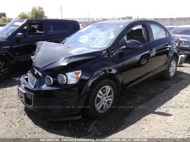1G1JA5SH8C4121902 - 2012 CHEVROLET SONIC LS BLACK photo 2