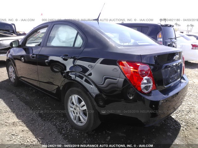 1G1JA5SH8C4121902 - 2012 CHEVROLET SONIC LS BLACK photo 3